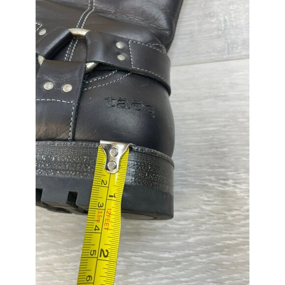 Taos Runaway Women's 6.5 Black Riding Leather Boot Equestrian Knee High Western - Picture 12 of 15